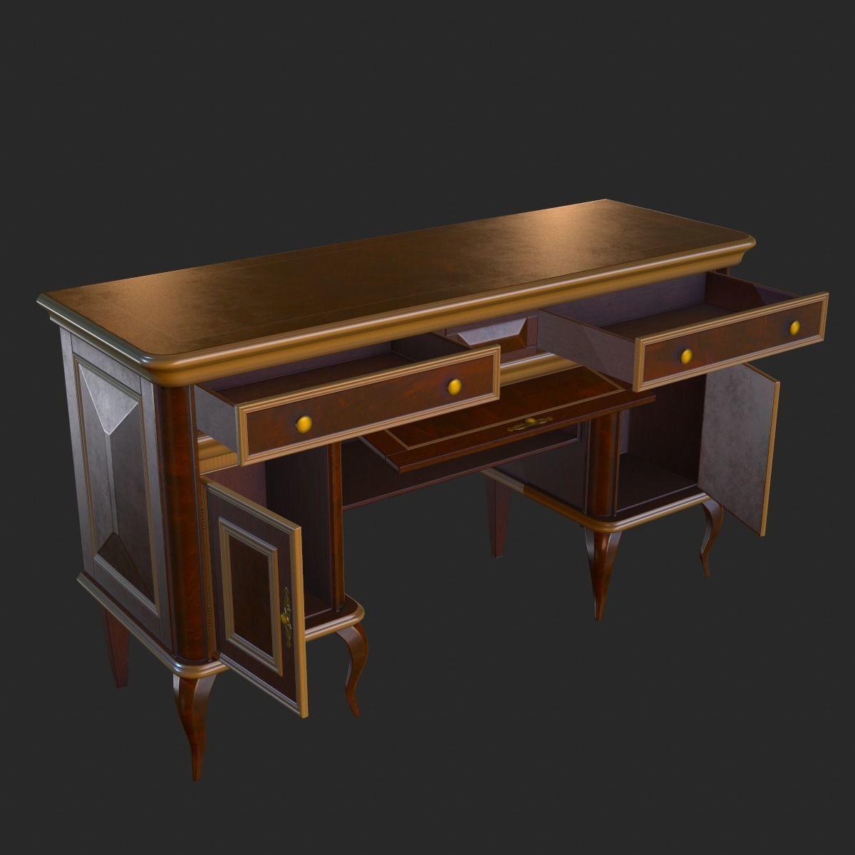 Old Vintage Furniture Mega Pack Low-poly 3D model_62