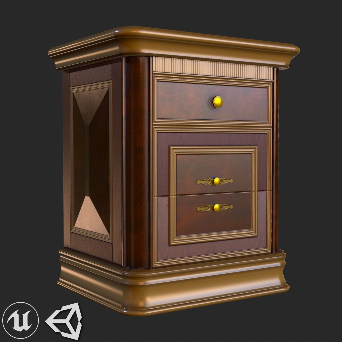 Old Vintage Furniture Mega Pack Low-poly 3D model_5