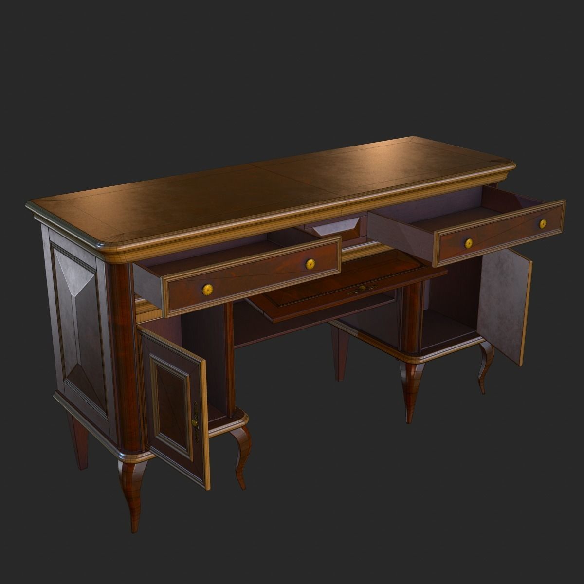 Old Vintage Furniture Mega Pack Low-poly 3D model_64