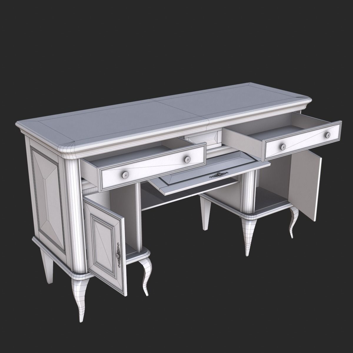 Old Vintage Furniture Mega Pack Low-poly 3D model_63