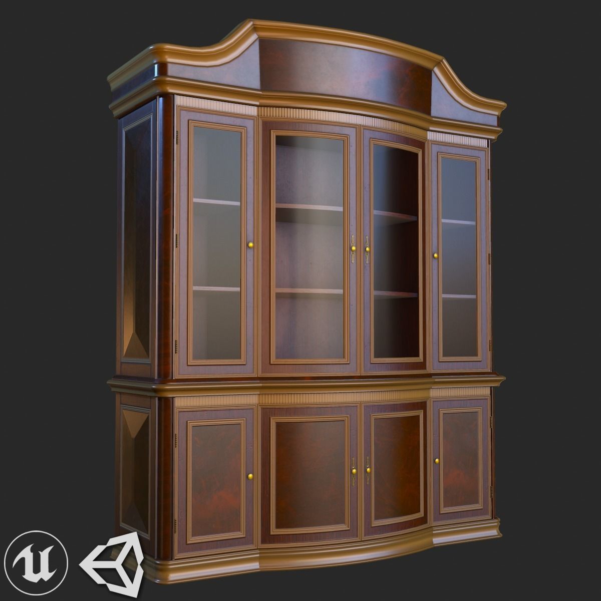 Old Vintage Furniture Mega Pack Low-poly 3D model_2
