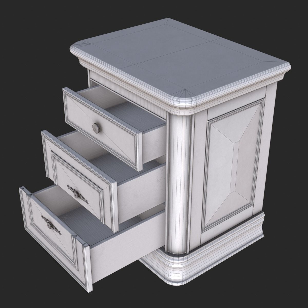 Old Vintage Furniture Mega Pack Low-poly 3D model_33