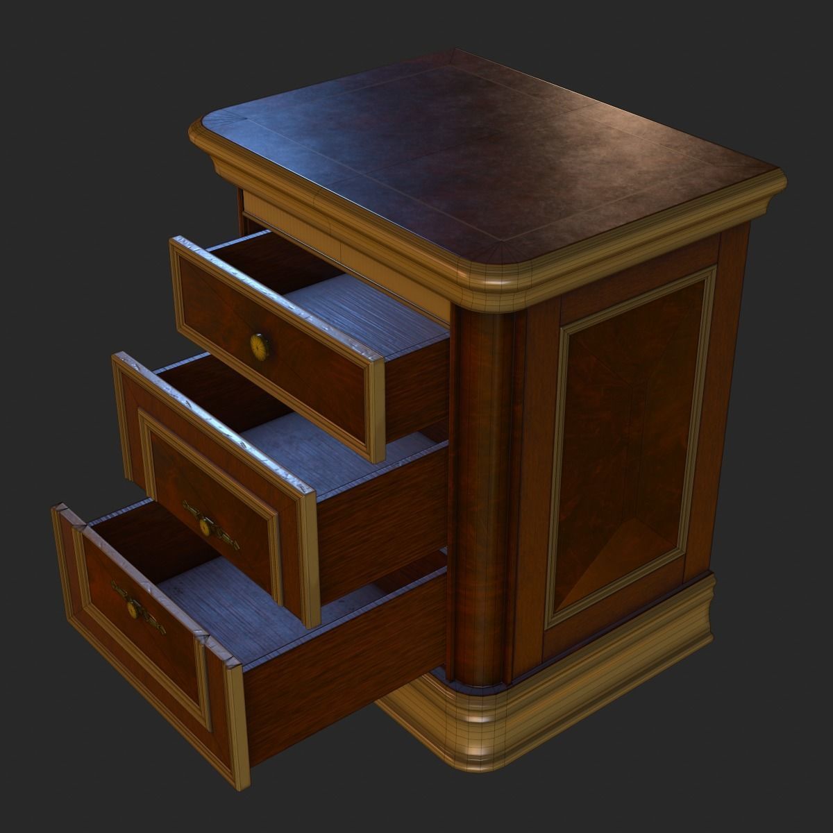 Old Vintage Furniture Mega Pack Low-poly 3D model_34