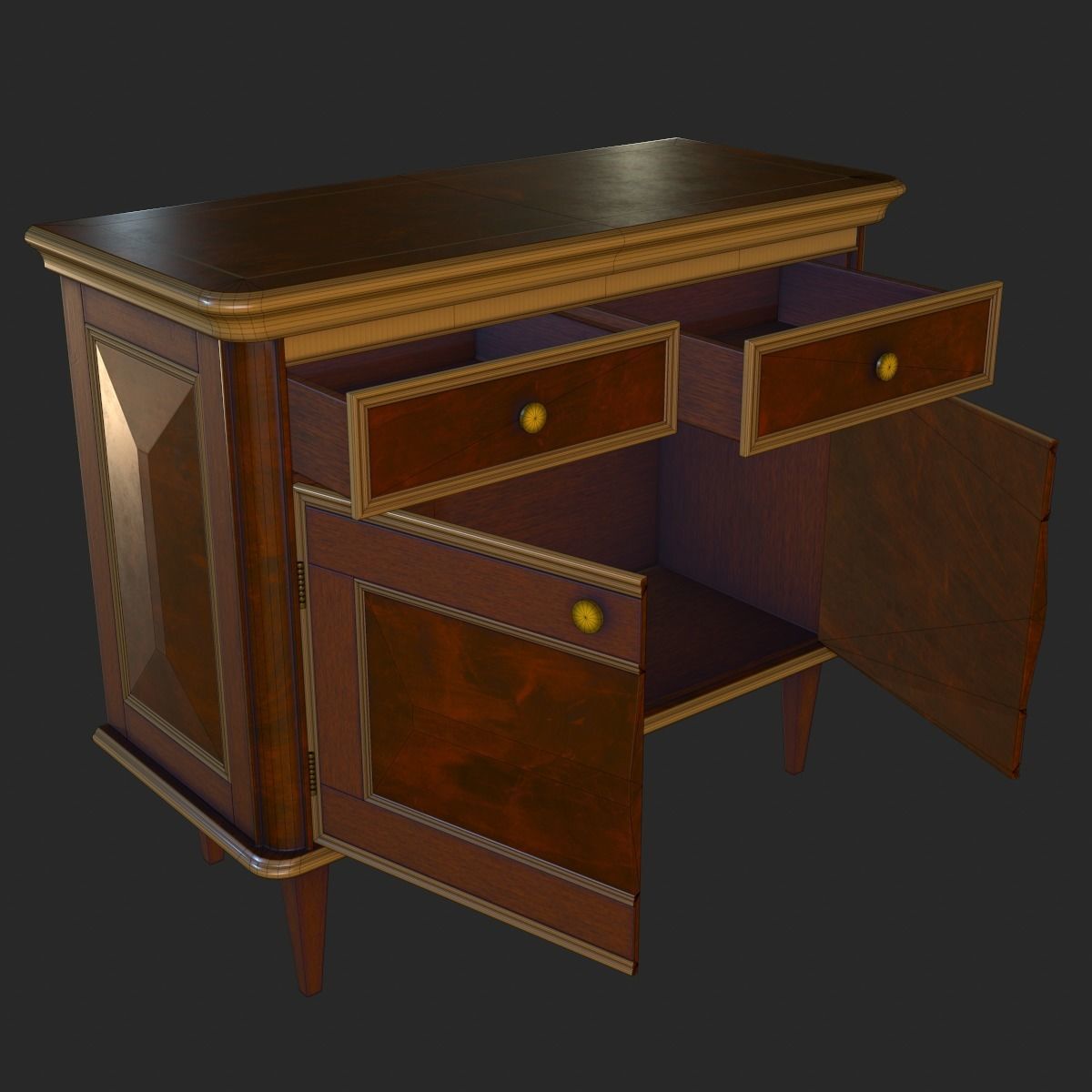 Old Vintage Furniture Mega Pack Low-poly 3D model_46