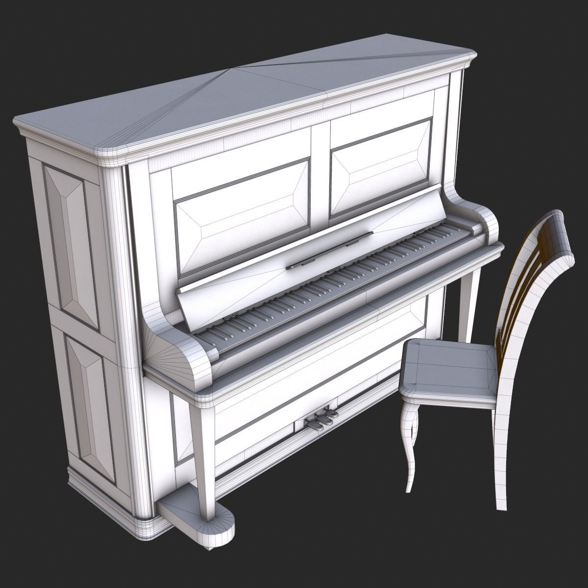 Old Vintage Furniture Mega Pack Low-poly 3D model_75