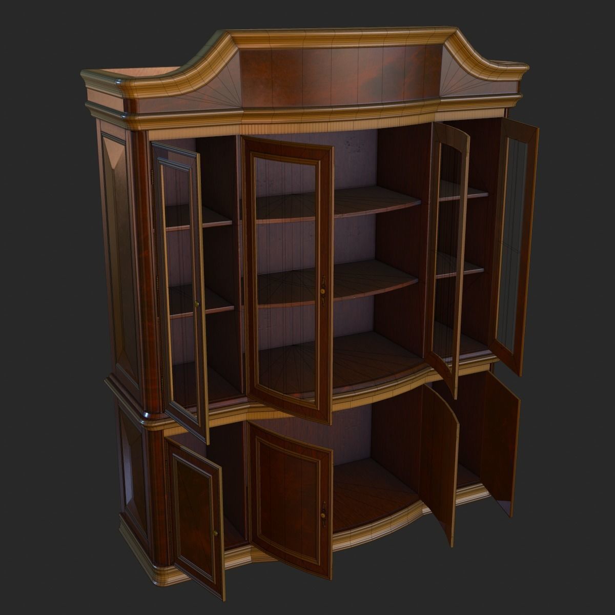 Old Vintage Furniture Mega Pack Low-poly 3D model_25