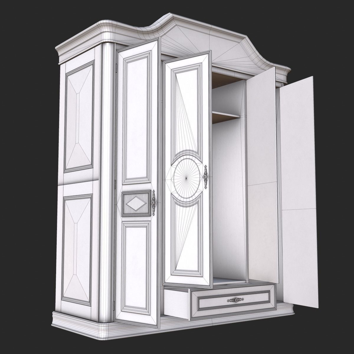 Old Vintage Furniture Mega Pack Low-poly 3D model_39