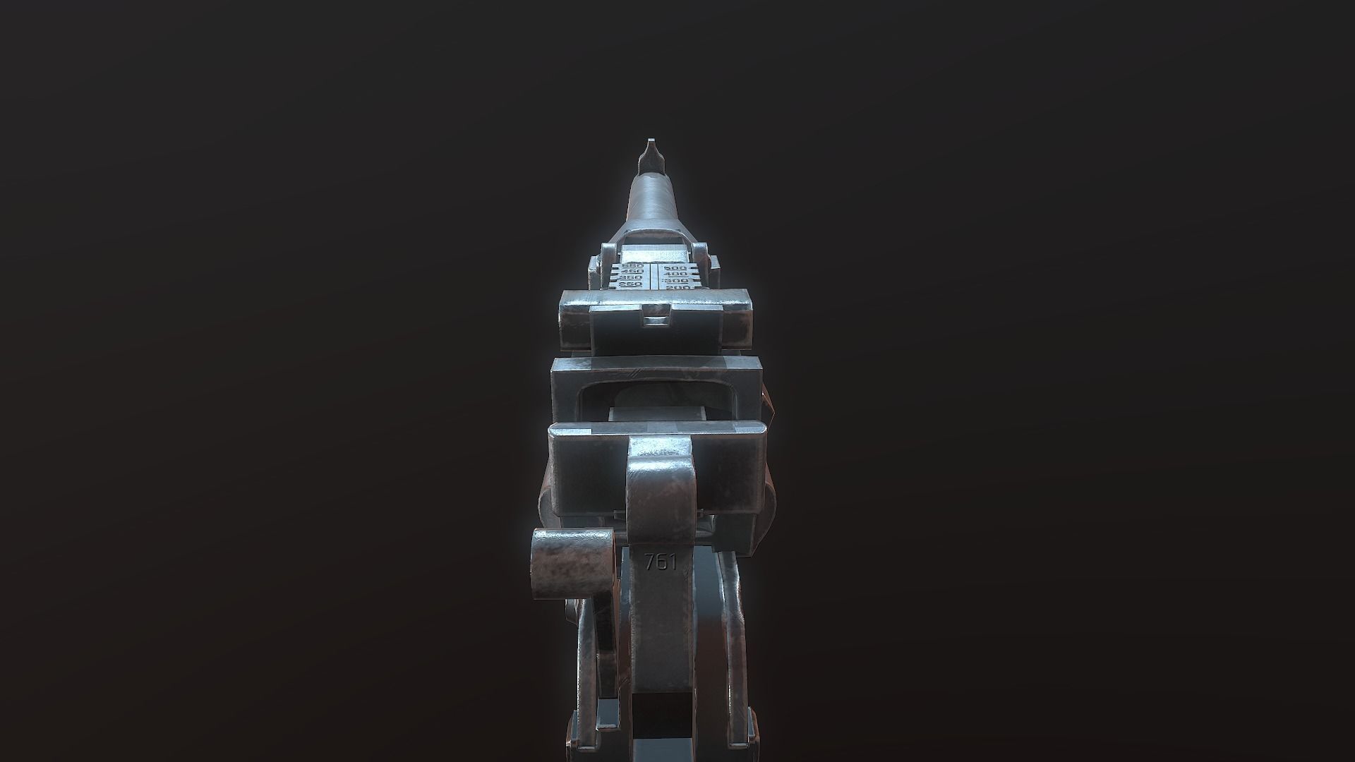 Mauser C96 PBR Low-poly 3D model_6