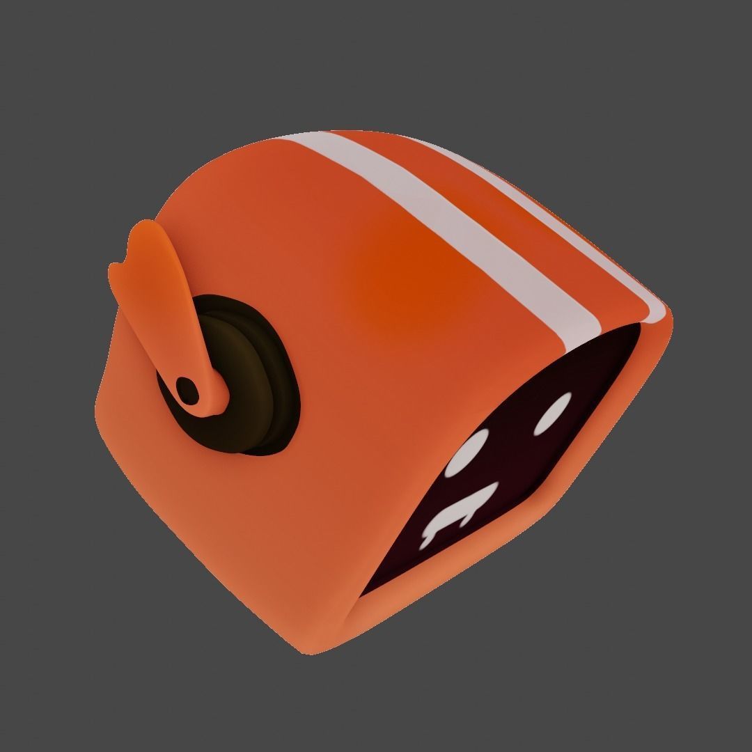 Robot Cartoon IA Low-poly 3D model_9