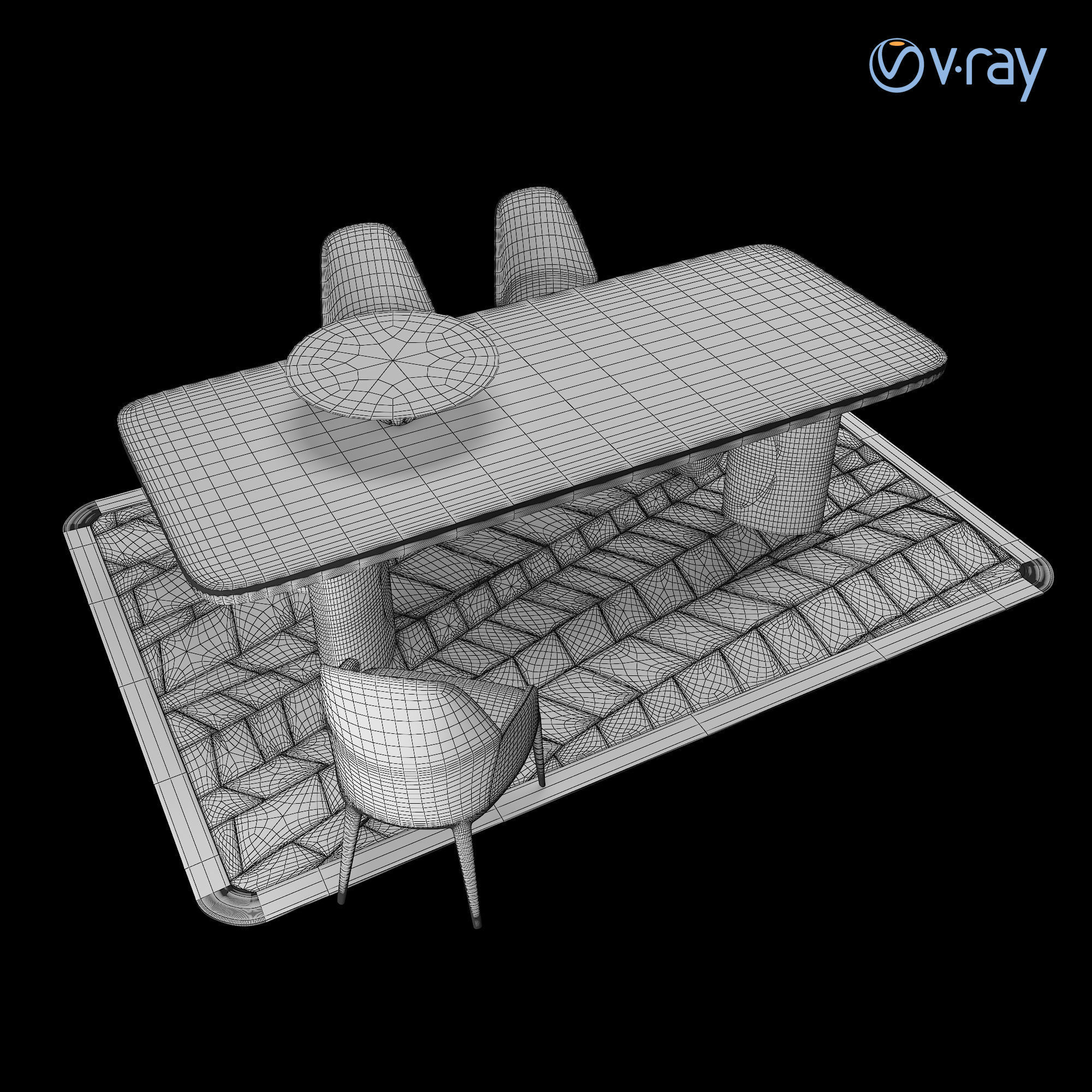 LUXURY - Charisma Dining Table Chair 3D model_2