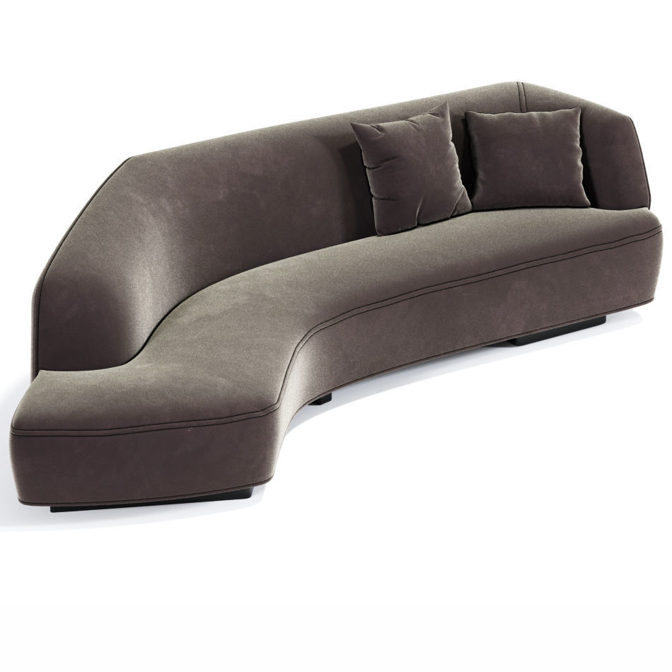 Korduda Sofa And Vladimir Kagan Curved Sofa 3D model_2