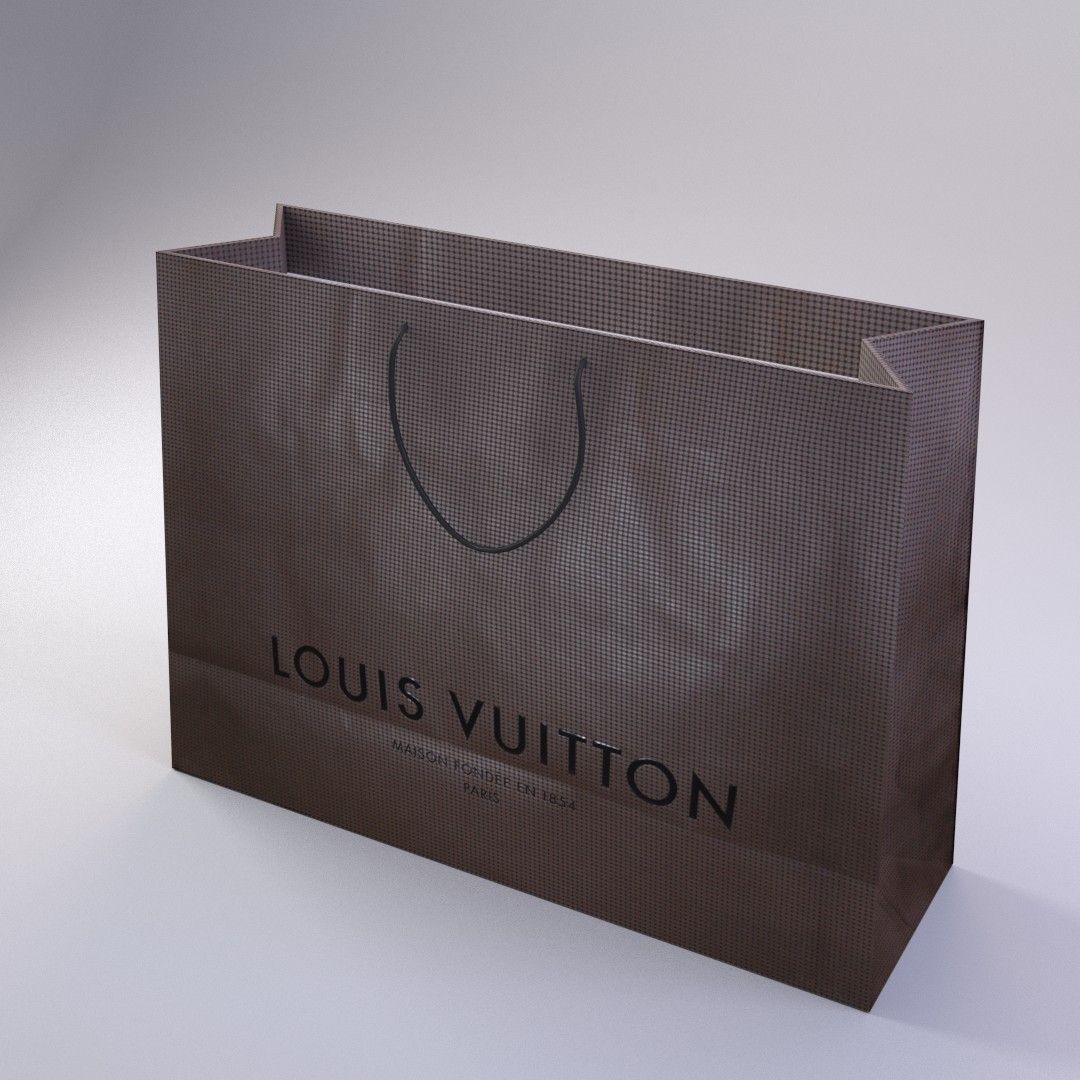 Designer Shopping Bag - Louis Vuitton 3D model_3