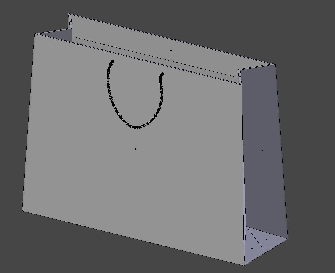 Designer Shopping Bag - Louis Vuitton 3D model_5