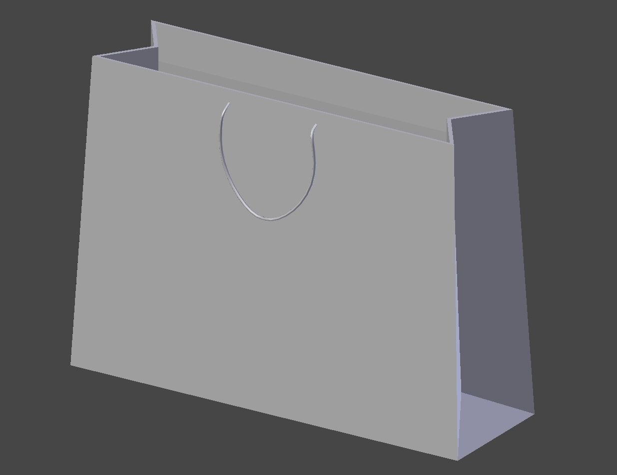 Designer Shopping Bag - Louis Vuitton 3D model_7