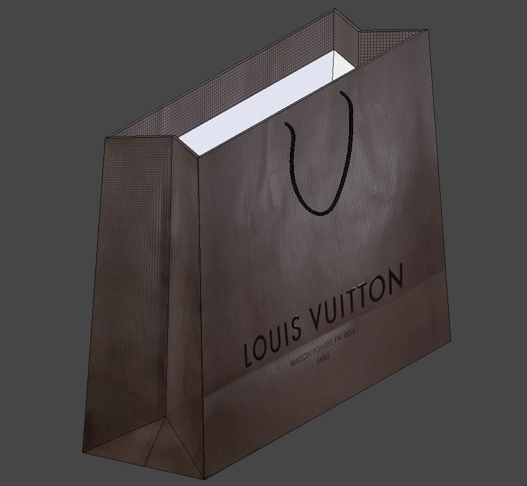 Designer Shopping Bag - Louis Vuitton 3D model_6