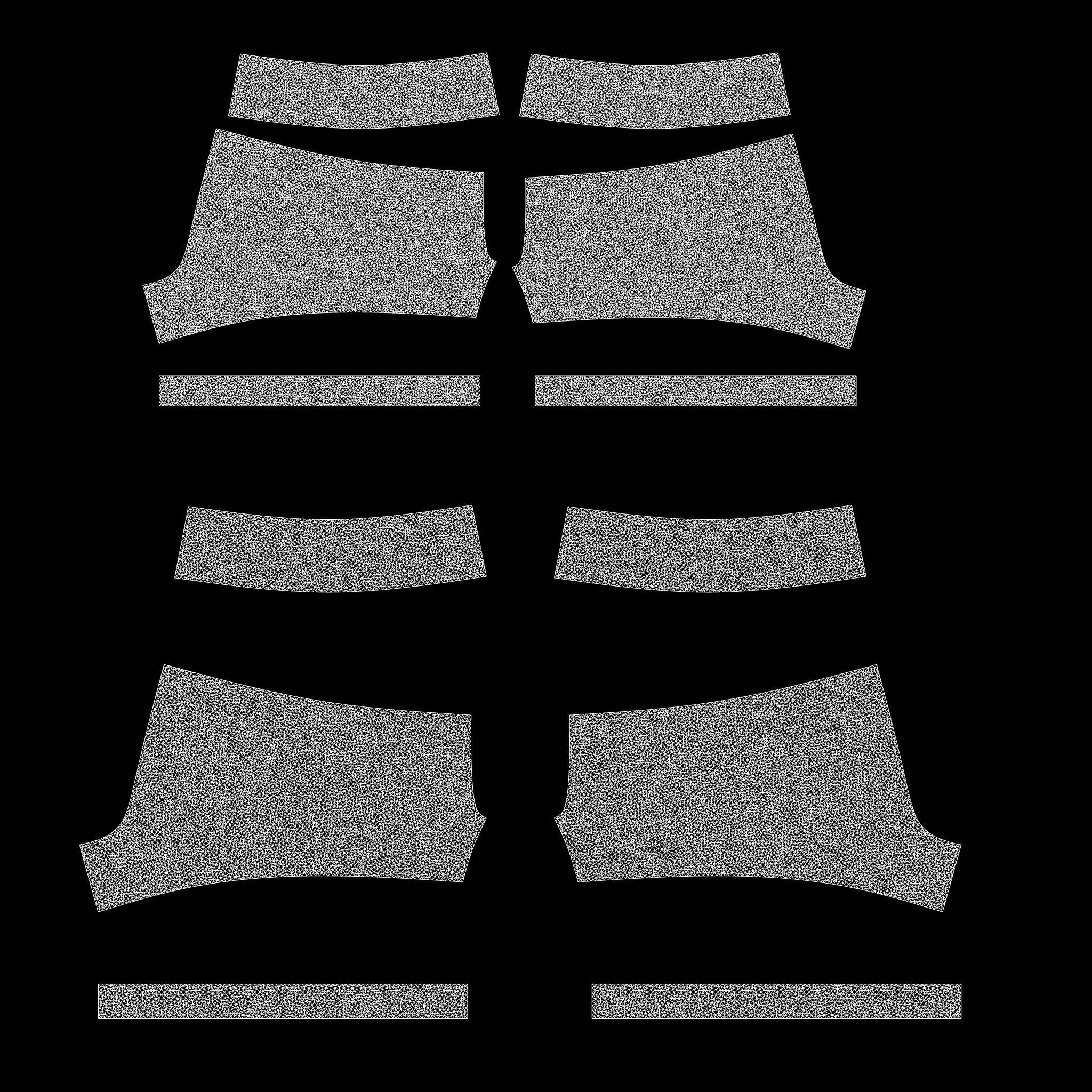 Women shorts pants Marvelous Designer with UV map 3D model_5