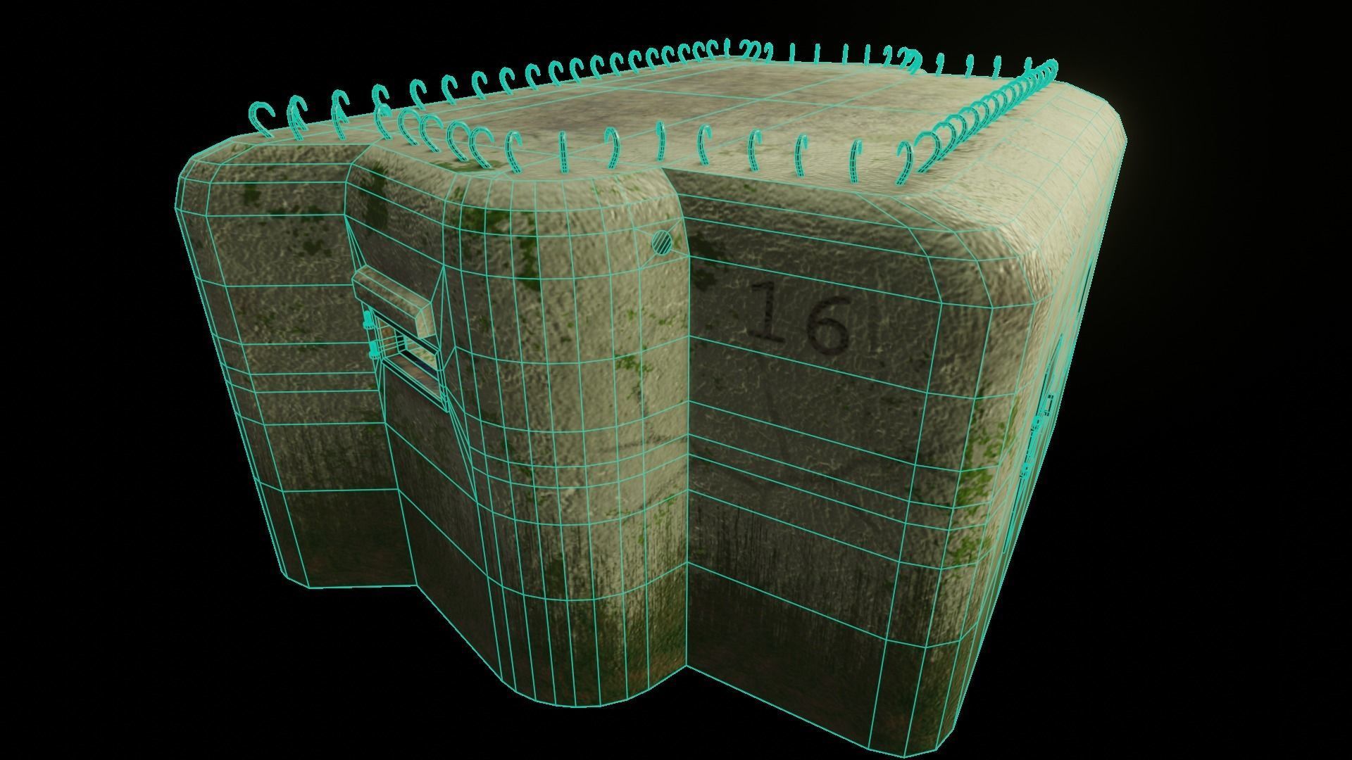 Bunker Low-poly 3D model_15