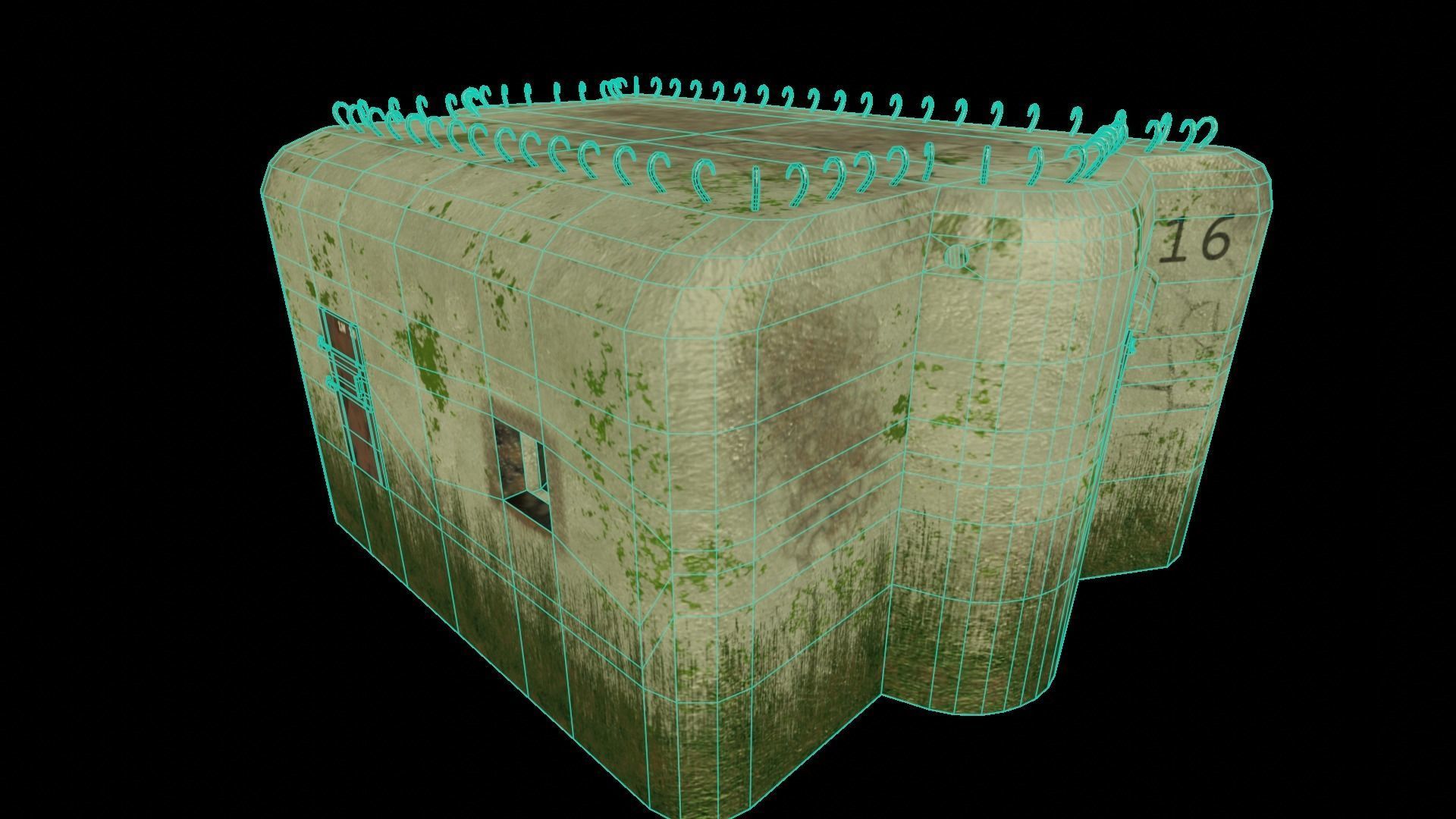 Bunker Low-poly 3D model_1