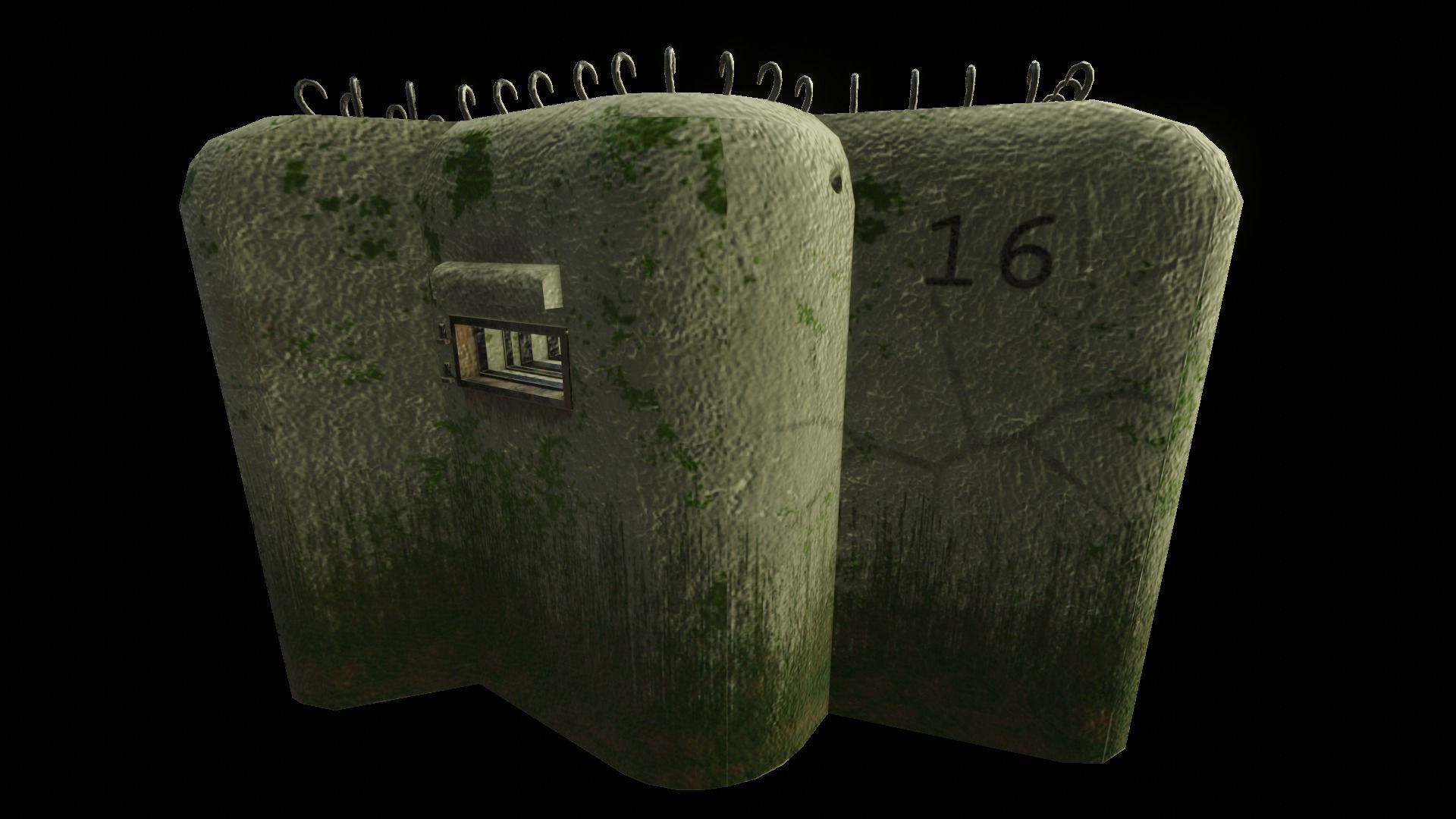 Bunker Low-poly 3D model_10