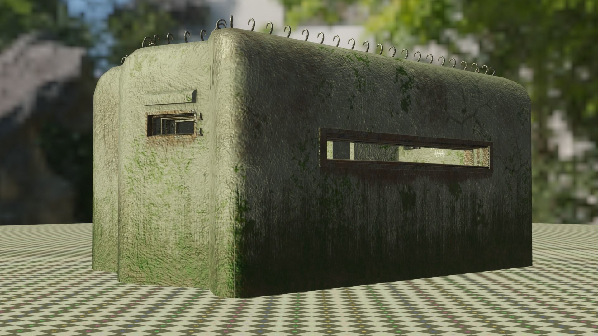 Bunker Low-poly 3D model_13