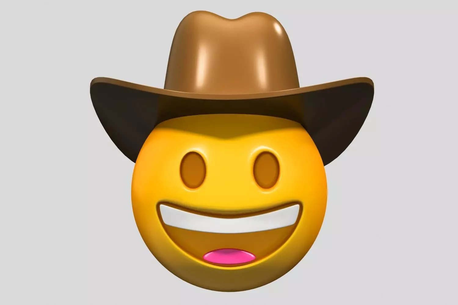 Emoji Cowboy Hat Face 3D model