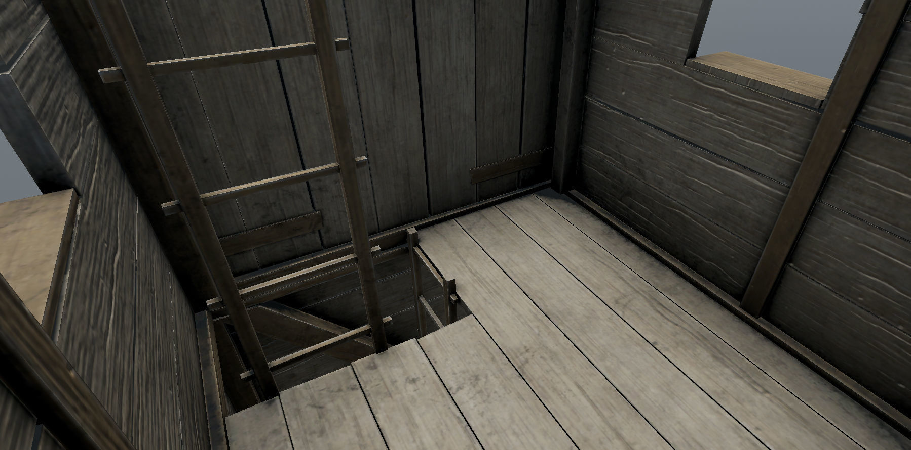 Medieval Wooden Windmill PBR  Low-poly 3D model_10