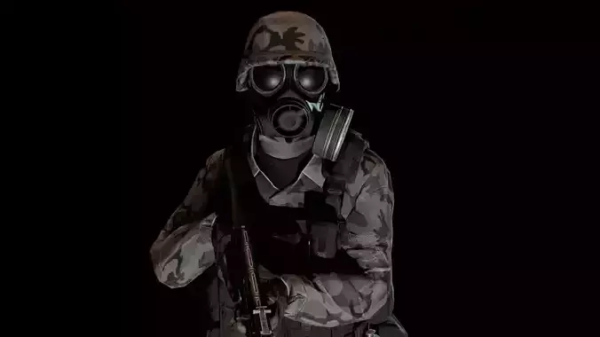 SpecOps Low-poly 3D model