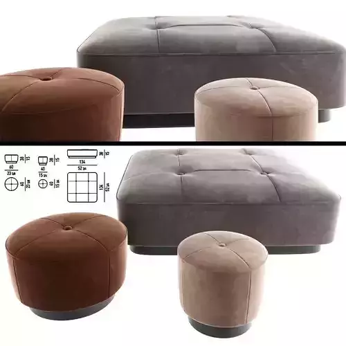 Minnoti Jacques Poufs Velvet