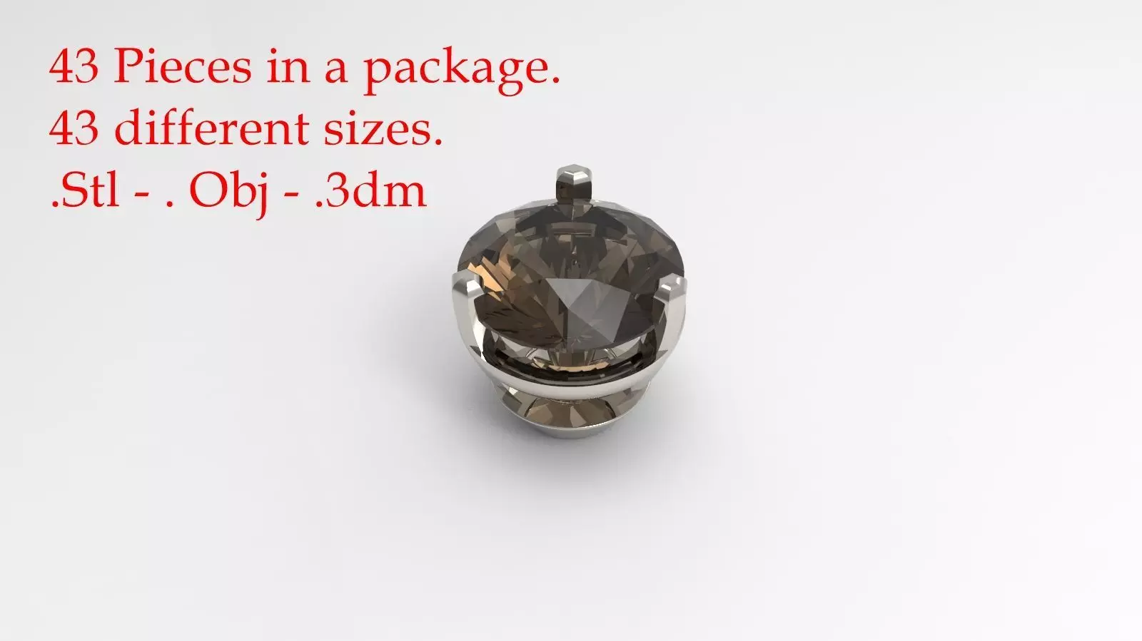 Jewelry Prong Head Set Package 045 3D print model_0