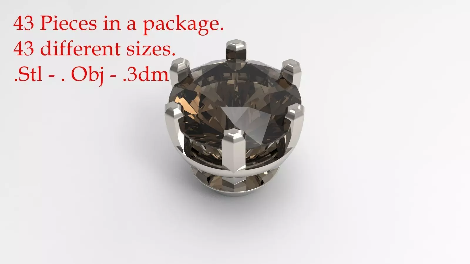 Jewelry Prong Head Set Package 046 3D print model_0