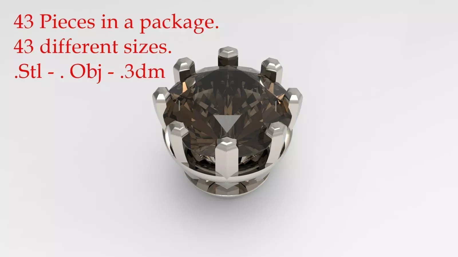 Jewelry Prong Head Set Package 047 3D print model_0