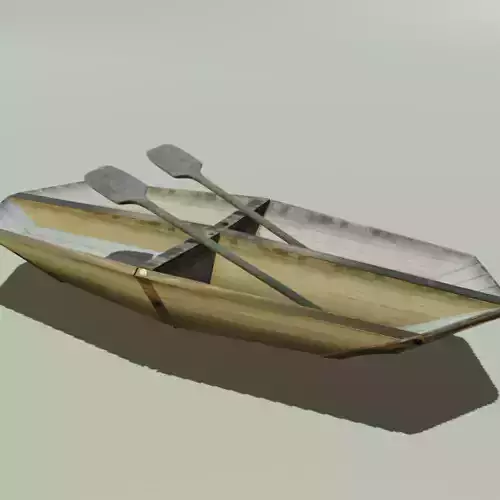 Lowpoly wooden boat