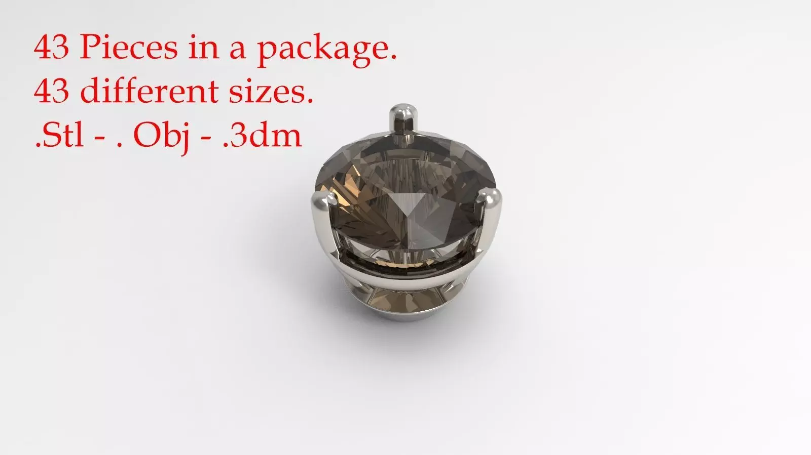 Jewelry Prong Head Set Package 048  3D print model_0