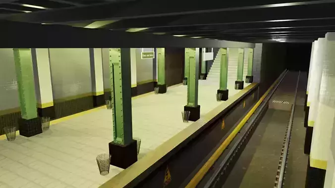 Subway Station Pack in Blender 3D model