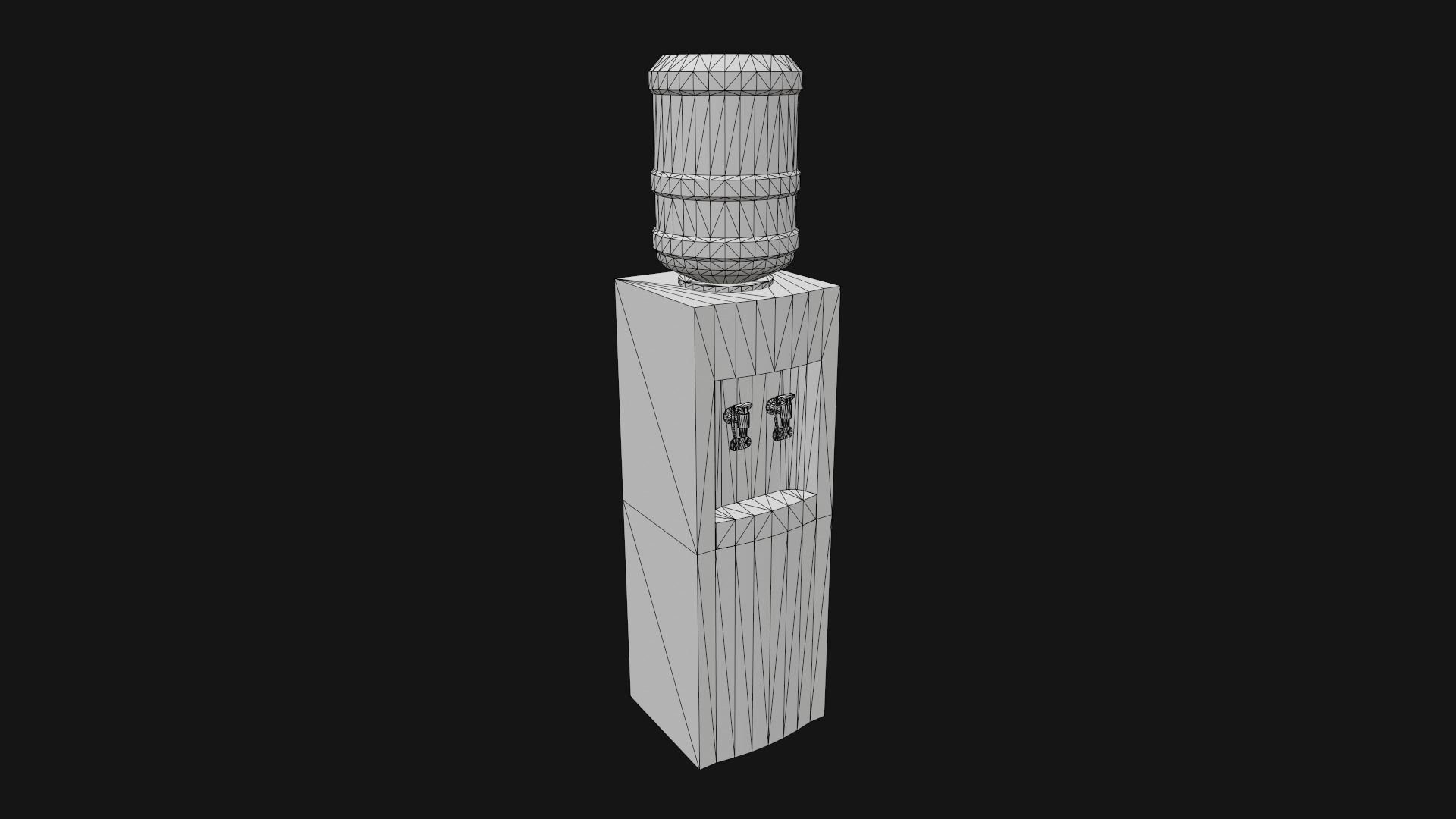 Water Cooler Low-poly 3D model_17