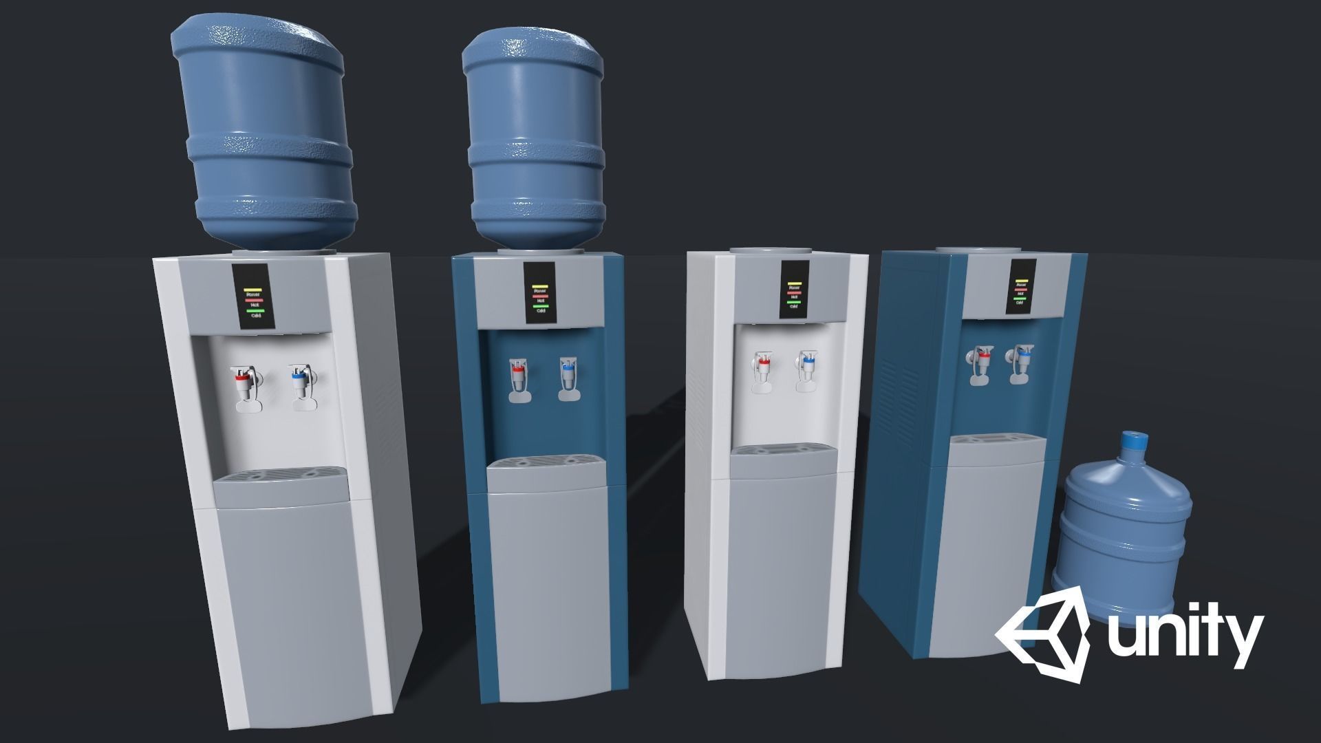 Water Cooler Low-poly 3D model_21