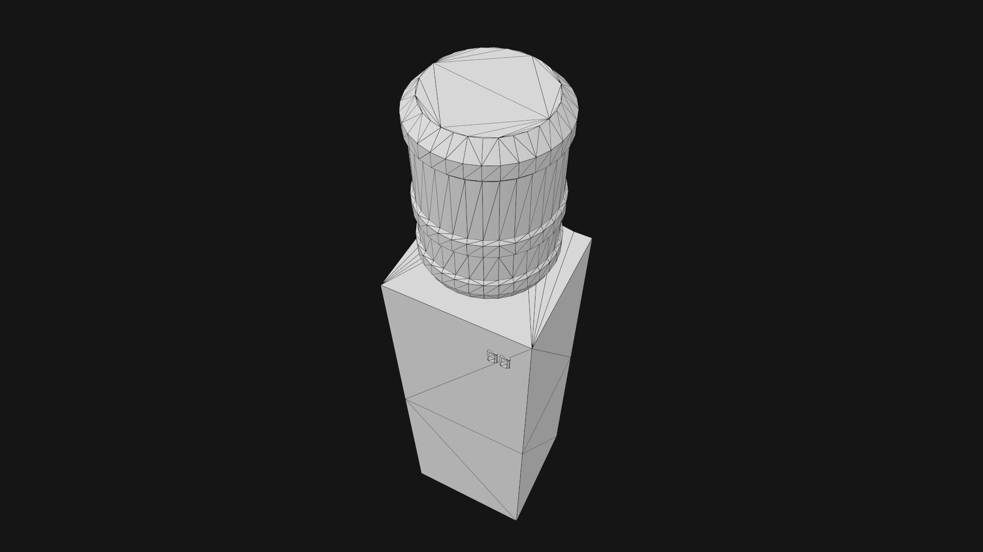 Water Cooler Low-poly 3D model_19