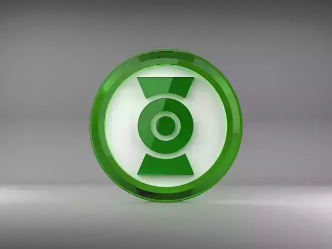Green Lantern Chest Symbol Logo Emblem 3D print model