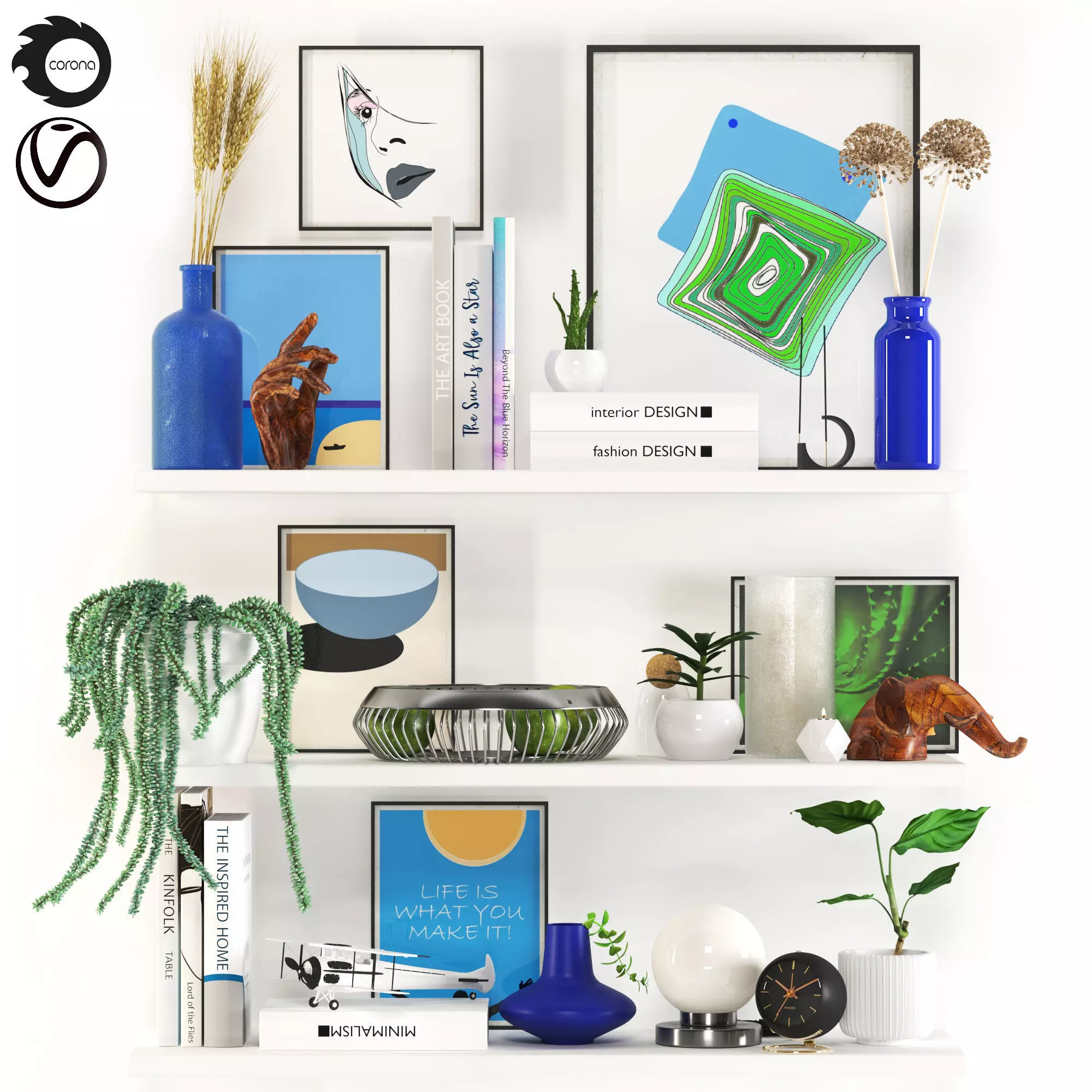 decorative set mj02 3D model