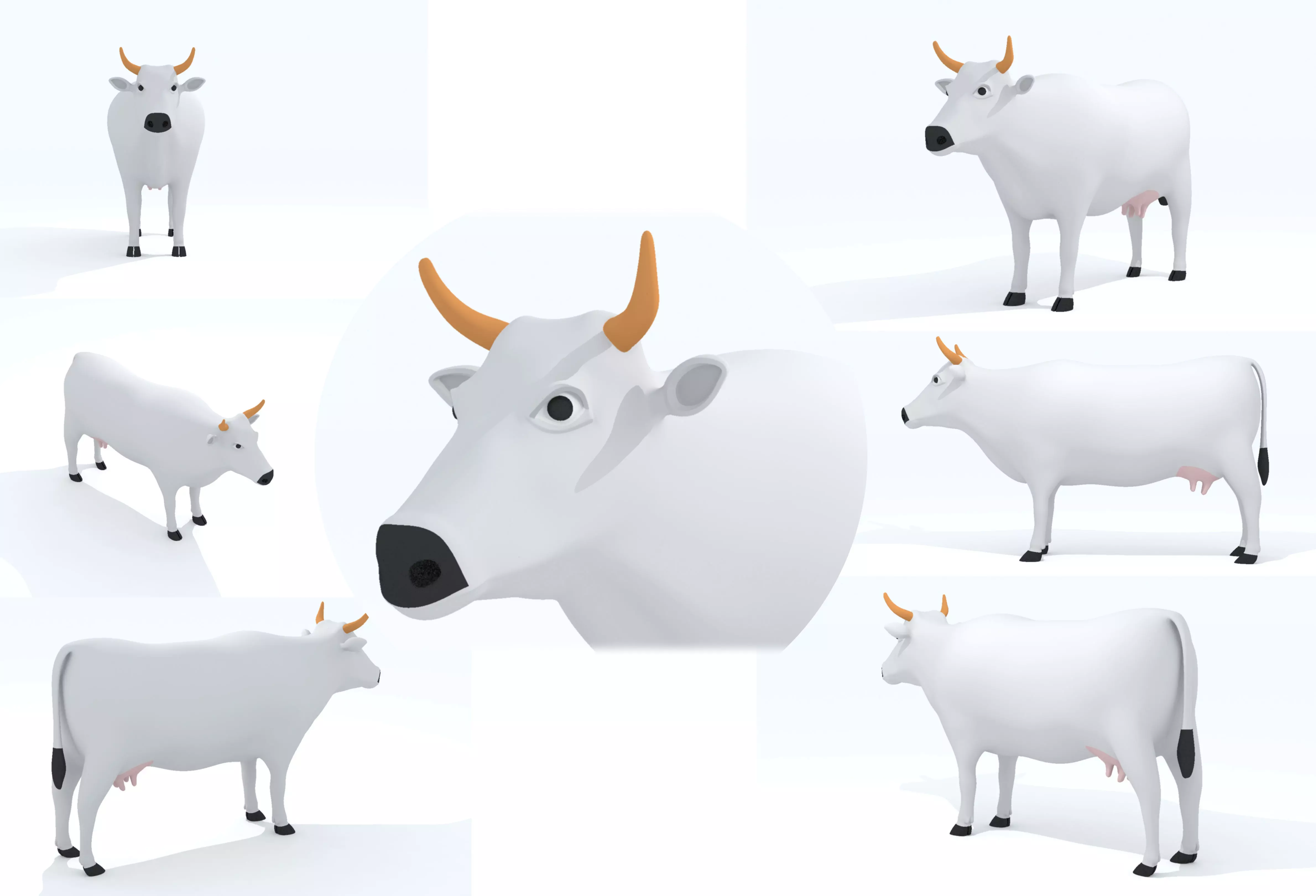 Cow 3D Printable Model 3D print model