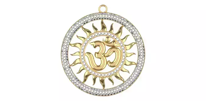 Om Pendant - Gold