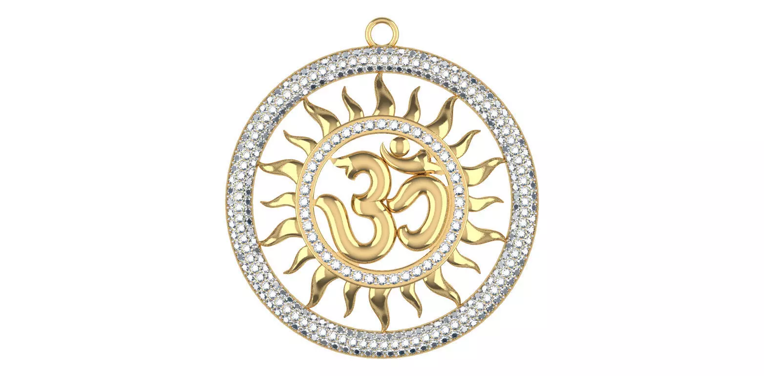 Om Pendant - Gold 3D print model