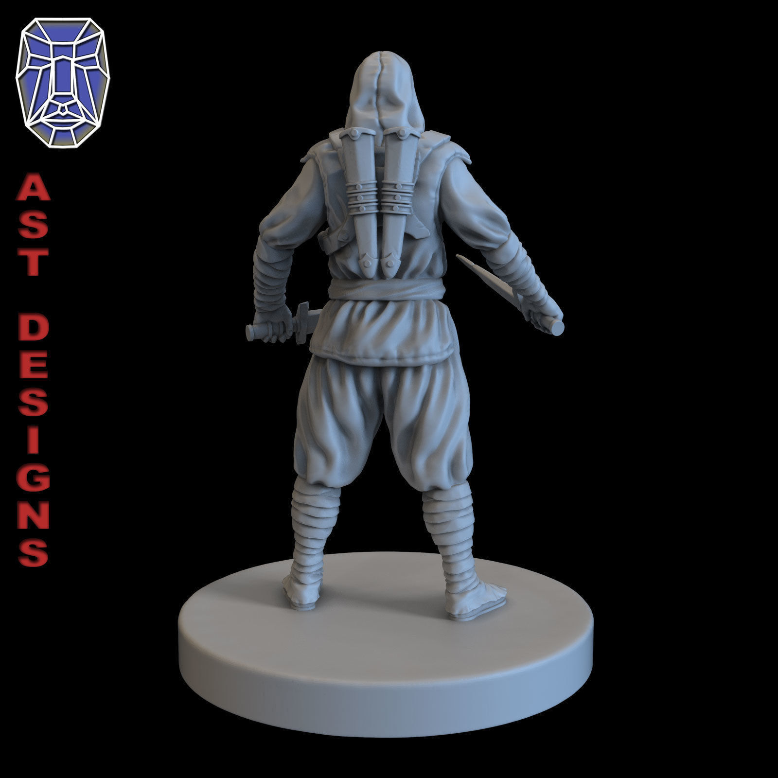 Fantasy Character 2-0 samurai character Miniature Free 3D print model_4