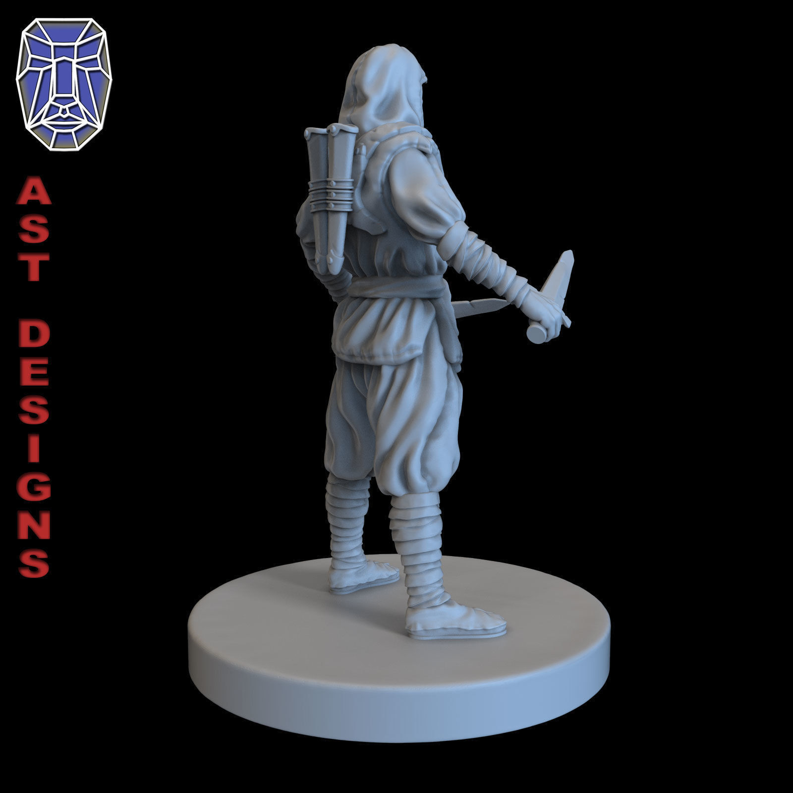 Fantasy Character 2-0 samurai character Miniature Free 3D print model_5