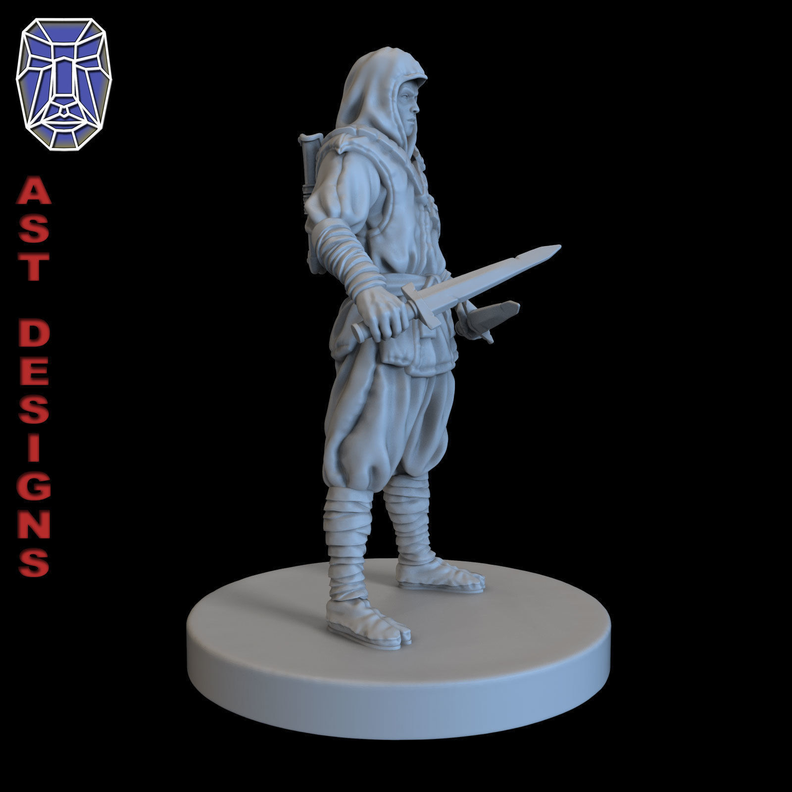 Fantasy Character 2-0 samurai character Miniature Free 3D print model_6