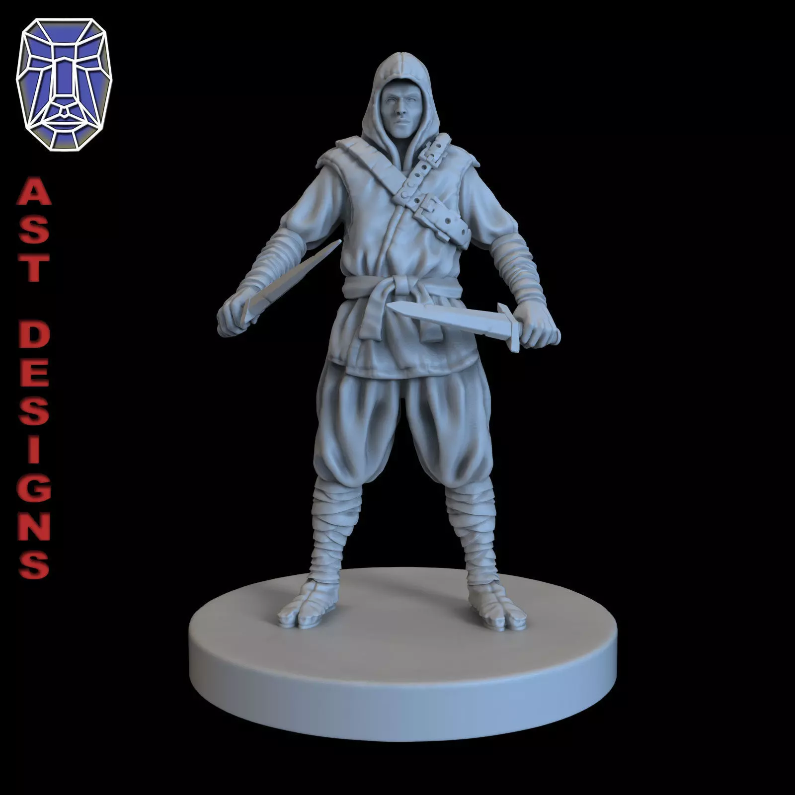Fantasy Character 2-0 samurai character Miniature Free 3D print model_0