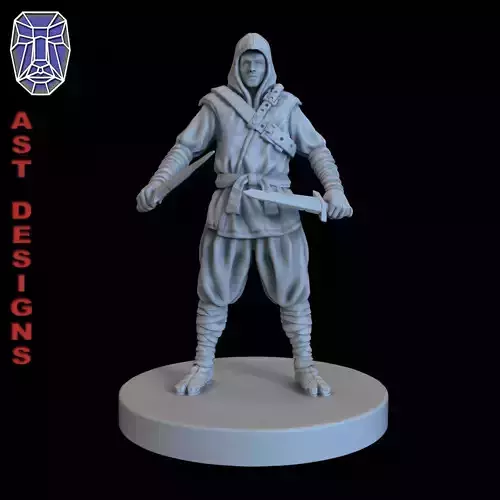 Fantasy Character 2-0 samurai character Miniature Free 3D print model
