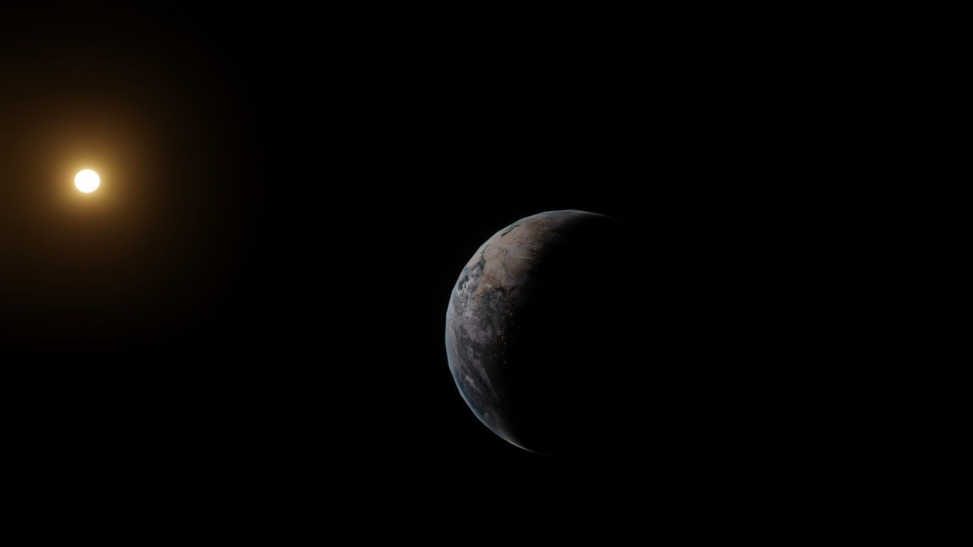 Earth from space Free low-poly 3D model_1