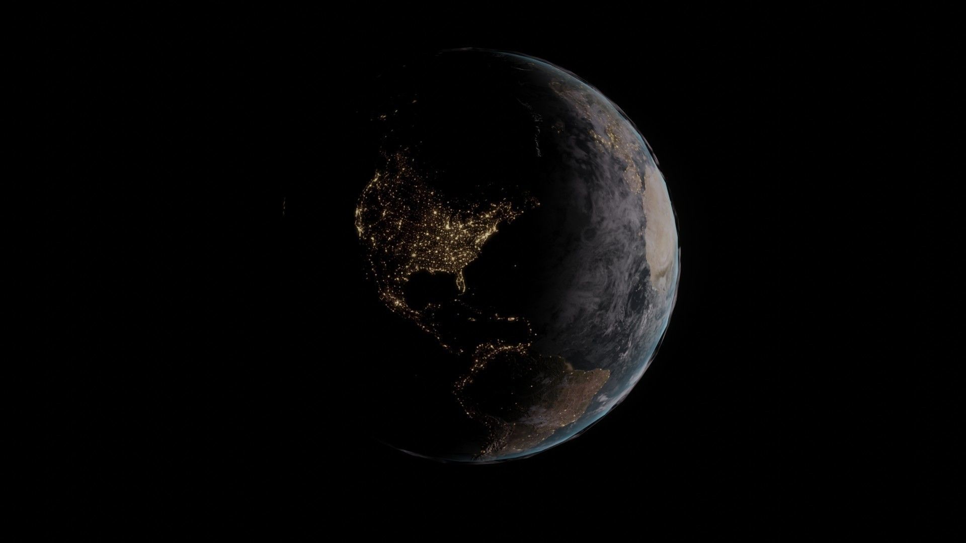 Earth from space Free low-poly 3D model_2