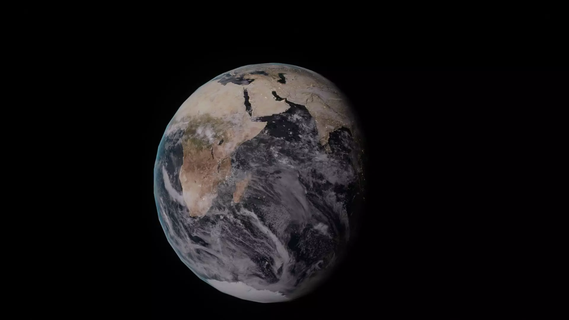 Earth from space Free low-poly 3D model_0